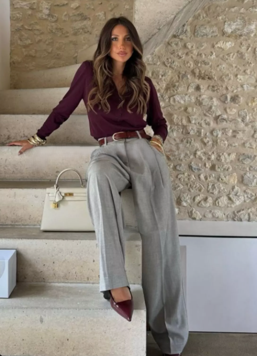 Ensemble Cherry Grey pant